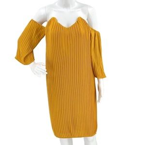 ELLIATT NEW Marigold Dress Off Shoulder Pleated